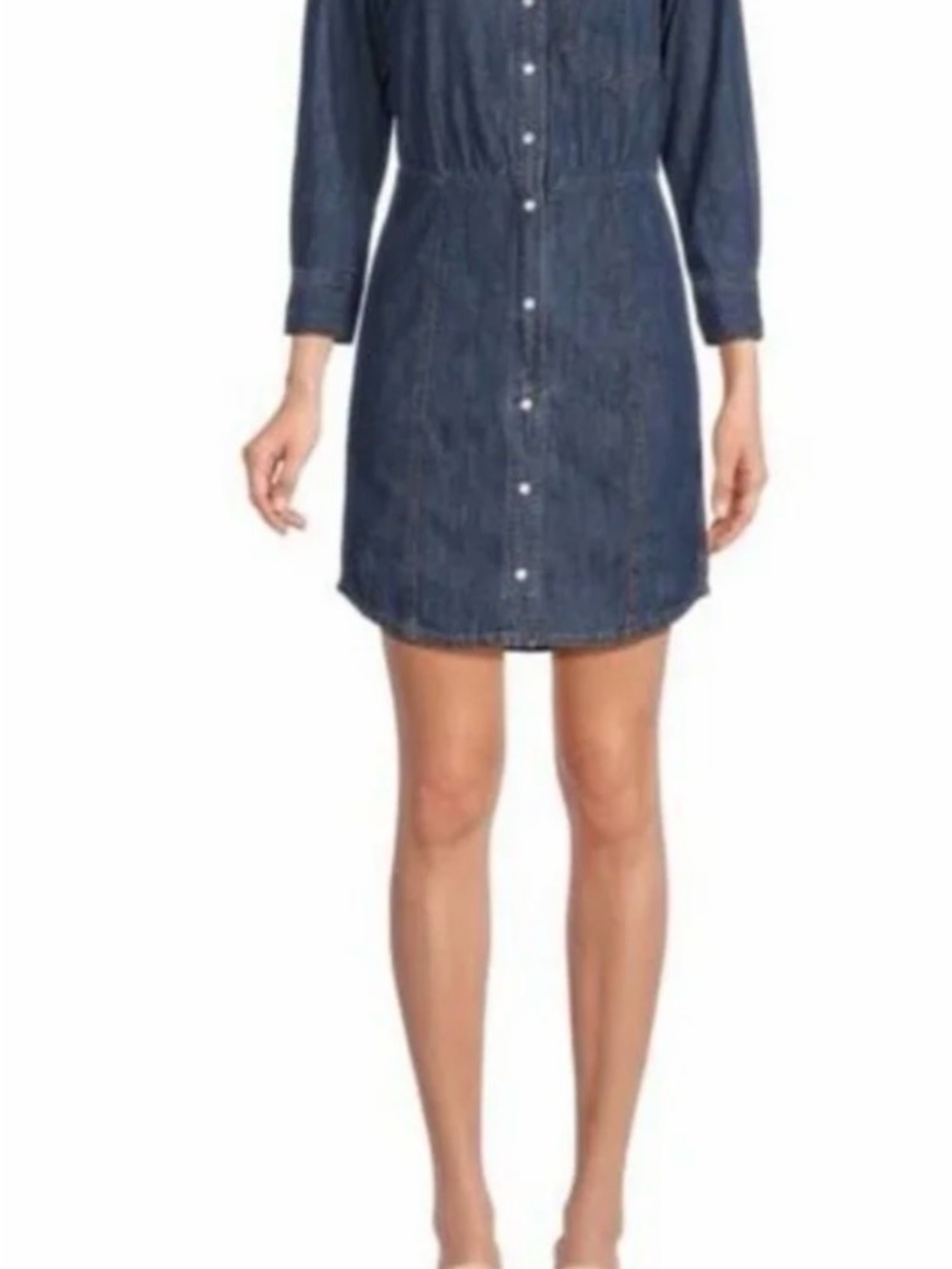 Veronica Beard Keaton Denim Button-Front Shirt Dress - 0